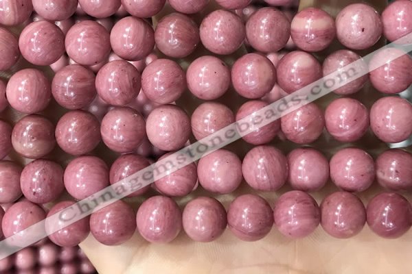 CFW54 15.5 inches 12mm round natural pink wooden jasper beads