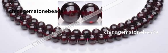 CGA07 multi sizes round natural garnet gemstone beads Wholesale