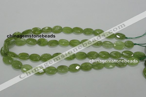 CGA102 15.5 inches 12*16mm faceted oval natural green garnet beads