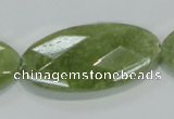 CGA106 15.5 inches 20*40mm faceted oval natural green garnet beads