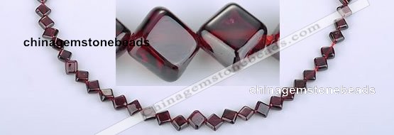 CGA11 15 inches 6*6mm rhombic garnet  gemstone beads Wholesale