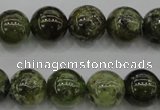 CGA132 15.5 inches 8mm round natural green garnet beads wholesale
