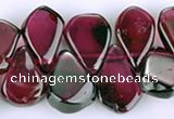 CGA15 multi sizes flat teardrop garnet gemstone beads Wholesale