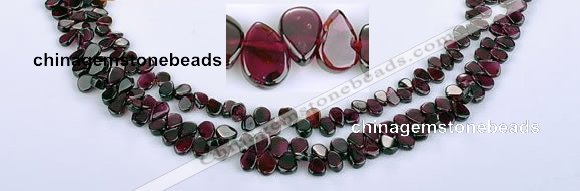 CGA15 multi sizes flat teardrop garnet gemstone beads Wholesale