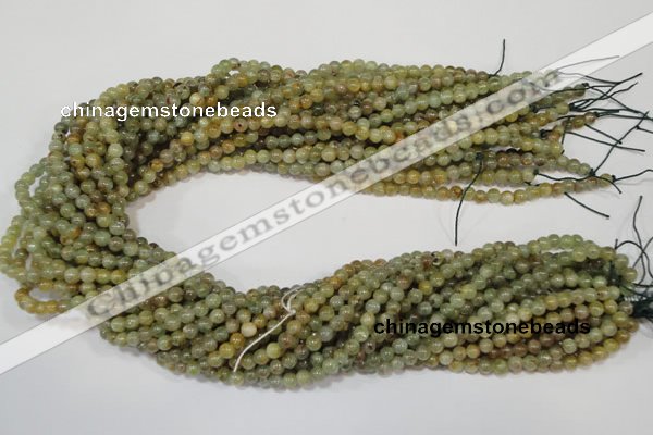 CGA201 15.5 inches 4mm round natural green garnet beads