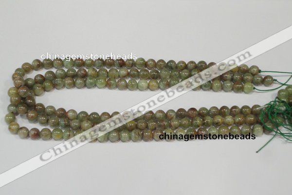 CGA203 15.5 inches 8mm round natural green garnet beads
