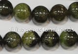 CGA205 15.5 inches 12mm round natural green garnet beads