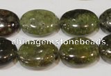 CGA224 15.5 inches 15*20mm oval natural green garnet beads