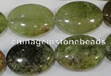 CGA225 15.5 inches 18*25mm oval natural green garnet beads