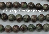 CGA302 15.5 inches 8mm round red green garnet gemstone beads