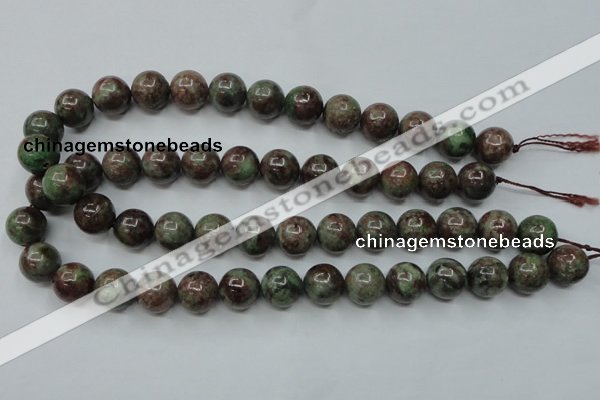 CGA302 15.5 inches 8mm round red green garnet gemstone beads