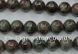 CGA303 15.5 inches 10mm round red green garnet gemstone beads