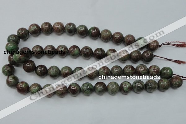 CGA303 15.5 inches 10mm round red green garnet gemstone beads