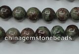 CGA304 15.5 inches 12mm round red green garnet gemstone beads