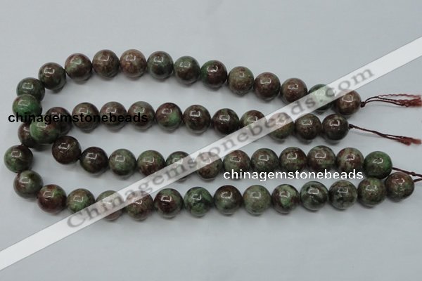 CGA306 15.5 inches 16mm round red green garnet gemstone beads