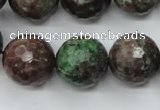 CGA318 15.5 inches 20mm faceted round red green garnet gemstone beads