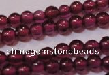 CGA355 15 inches 2mm round natural red garnet beads wholesale