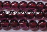 CGA356 15 inches 3mm round natural red garnet beads wholesale