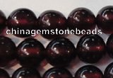 CGA358 15 inches 5mm round natural red garnet beads wholesale