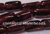 CGA367 15 inches 3*7mm tube natural red garnet beads wholesale