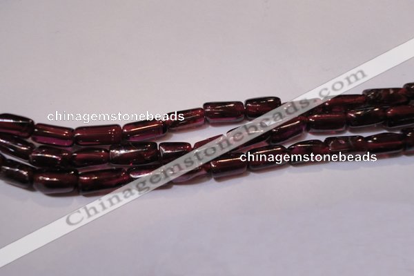 CGA367 15 inches 3*7mm tube natural red garnet beads wholesale