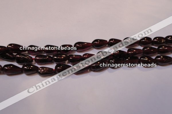 CGA368 15 inches 4*7mm teardrop natural red garnet beads wholesale