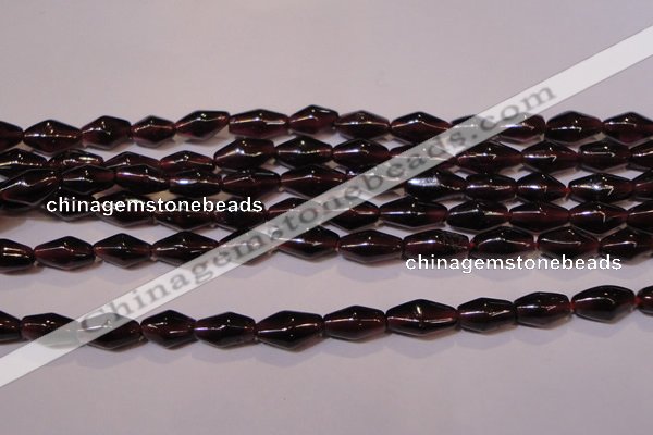 CGA374 15 inches 5*8mm rice natural red garnet beads wholesale