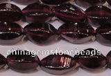 CGA377 15 inches 4*7mm twisted rice natural red garnet beads wholesale