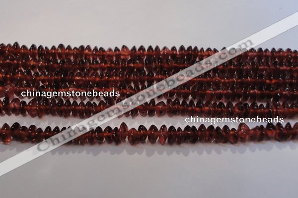 CGA380 15 inches 2*4mm rondelle natural red garnet beads wholesale