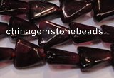 CGA390 15 inches 6*7mm triangle natural red garnet beads wholesale