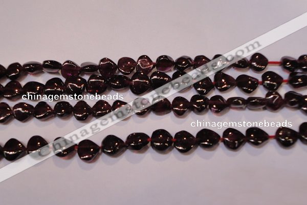 CGA392 15 inches 7*7mm heart natural red garnet beads wholesale