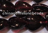 CGA394 15 inches 9*9mm heart natural red garnet beads wholesale