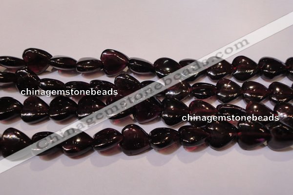 CGA394 15 inches 9*9mm heart natural red garnet beads wholesale