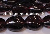 CGA397 15 inches 7*9mm oval natural red garnet beads wholesale