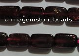 CGA403 15.5 inches 5*8mm rectangle natural red garnet beads wholesale