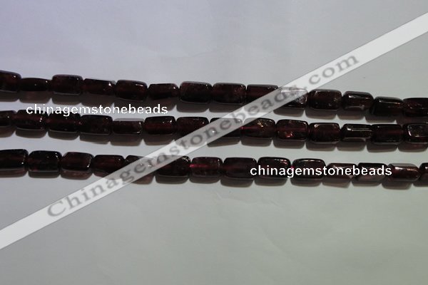 CGA403 15.5 inches 5*8mm rectangle natural red garnet beads wholesale