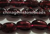 CGA407 15.5 inches 5*7mm oval natural red garnet beads wholesale