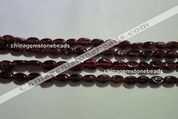 CGA407 15.5 inches 5*7mm oval natural red garnet beads wholesale