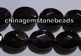 CGA414 15.5 inches 9*12mm faceted oval natural red garnet beads wholesale