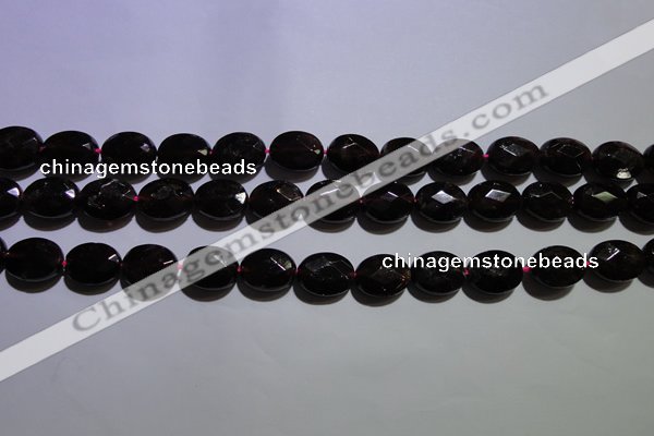 CGA414 15.5 inches 9*12mm faceted oval natural red garnet beads wholesale