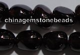 CGA418 15.5 inches 7*9mm nuggets natural red garnet beads wholesale