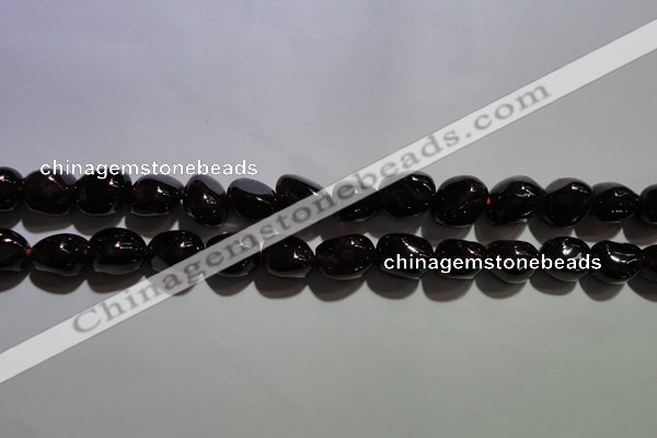 CGA418 15.5 inches 7*9mm nuggets natural red garnet beads wholesale