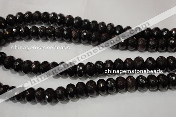 CGA461 15.5 inches 8*12mm faceted rondelle natural red garnet beads