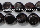 CGA467 15.5 inches 10mm coin natural red garnet beads wholesale