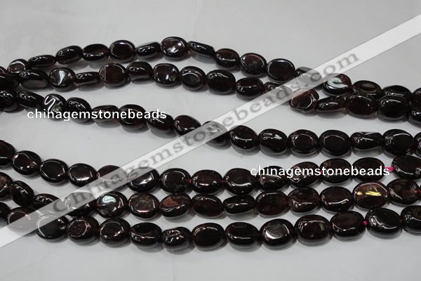 CGA469 15.5 inches 8*10mm oval natural red garnet beads