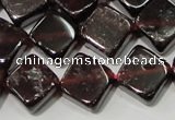 CGA472 15.5 inches 8*8mm diamond natural red garnet beads