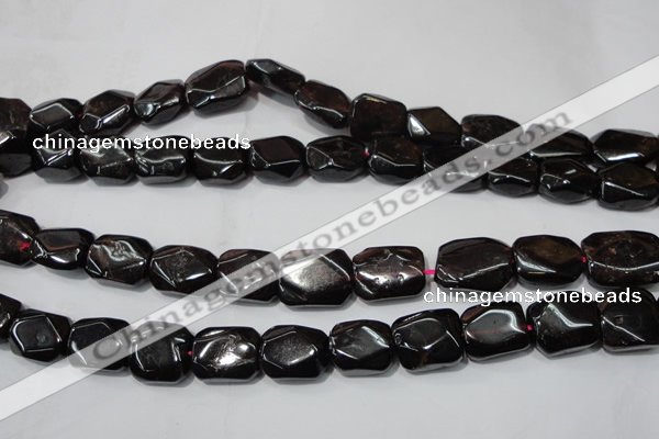 CGA474 15.5 inches 10*14mm – 12*16mm freeform natural red garnet beads