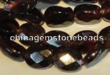 CGA479 15.5 inches 6*8mm faceted oval natural red garnet beads