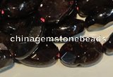 CGA481 15.5 inches 8*12mm faceted oval natural red garnet beads