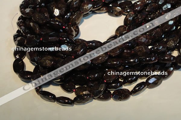 CGA481 15.5 inches 8*12mm faceted oval natural red garnet beads